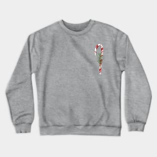 Peppermint Candy Cane with Sprigs Crewneck Sweatshirt